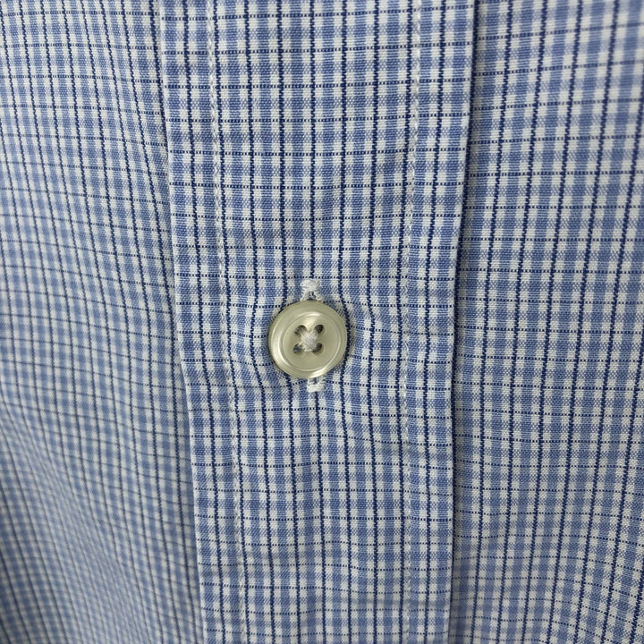 Ralph Lauren BLAKE long sleeve button down check shirt, men's size L cotton blue type Vintage Second Hand