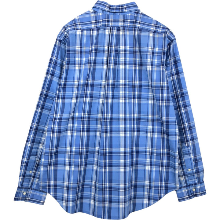 Ralph Lauren Classic Fit Long Sleeve Button Down Check Shirt Men's XL cotton blue type Vintage Second Hand