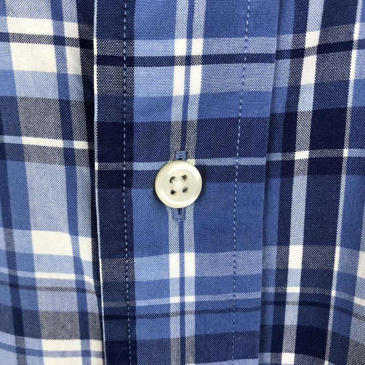 Ralph Lauren Classic Fit Long Sleeve Button Down Check Shirt Men's XL cotton blue type Vintage Second Hand
