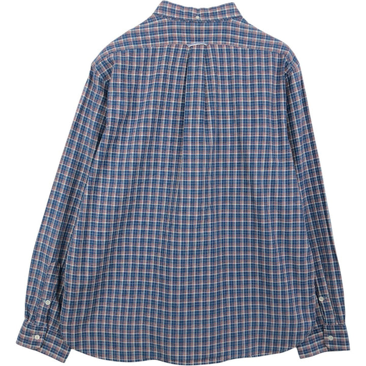 Ralph Lauren long sleeve button down check shirt, men's XL size cotton blue type Vintage Second Hand