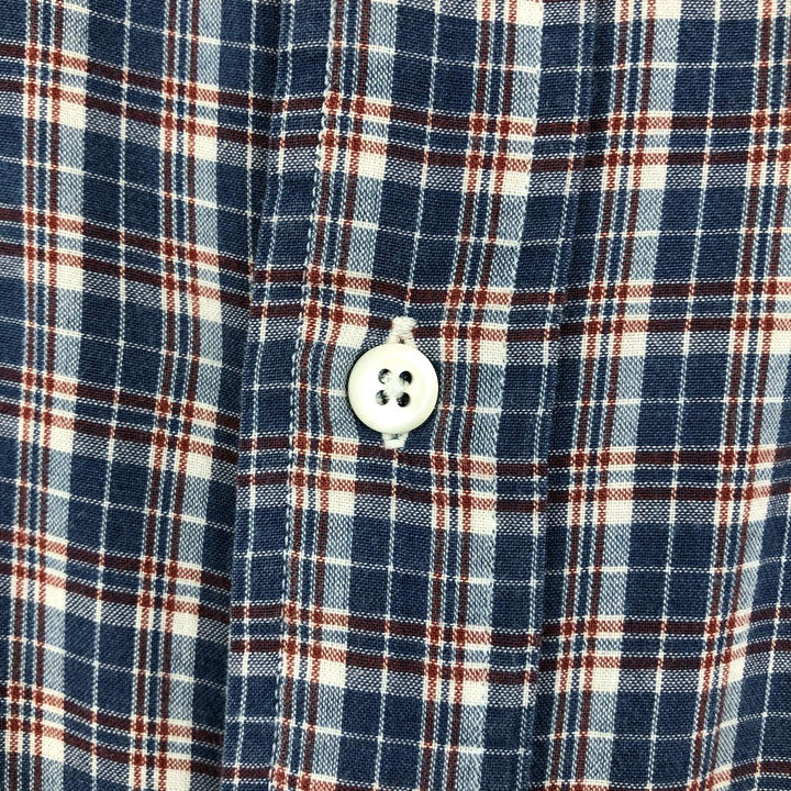 Ralph Lauren long sleeve button down check shirt, men's XL size cotton blue type Vintage Second Hand