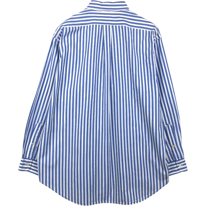 Ralph Lauren GOLF TILDEN Long-Sleeve Button-Down Striped Shirt, Men's Size L (approx.) cotton white type Vintage Second Hand