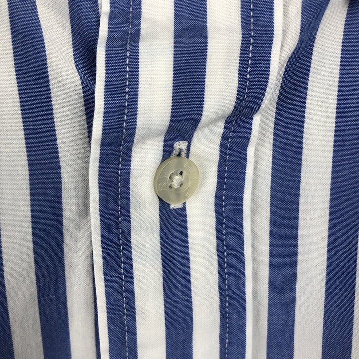 Ralph Lauren GOLF TILDEN Long-Sleeve Button-Down Striped Shirt, Men's Size L (approx.) cotton white type Vintage Second Hand