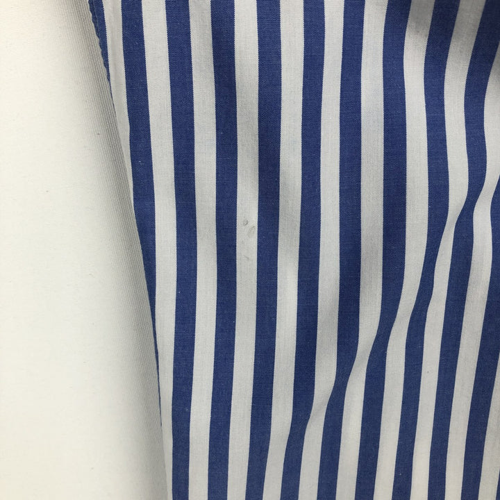 Ralph Lauren GOLF TILDEN Long-Sleeve Button-Down Striped Shirt, Men's Size L (approx.) cotton white type Vintage Second Hand