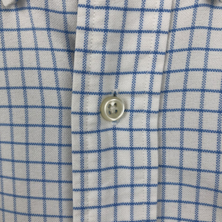 Ralph Lauren BLAKE long sleeve button down check shirt, men's XL size cotton white type Vintage Second Hand