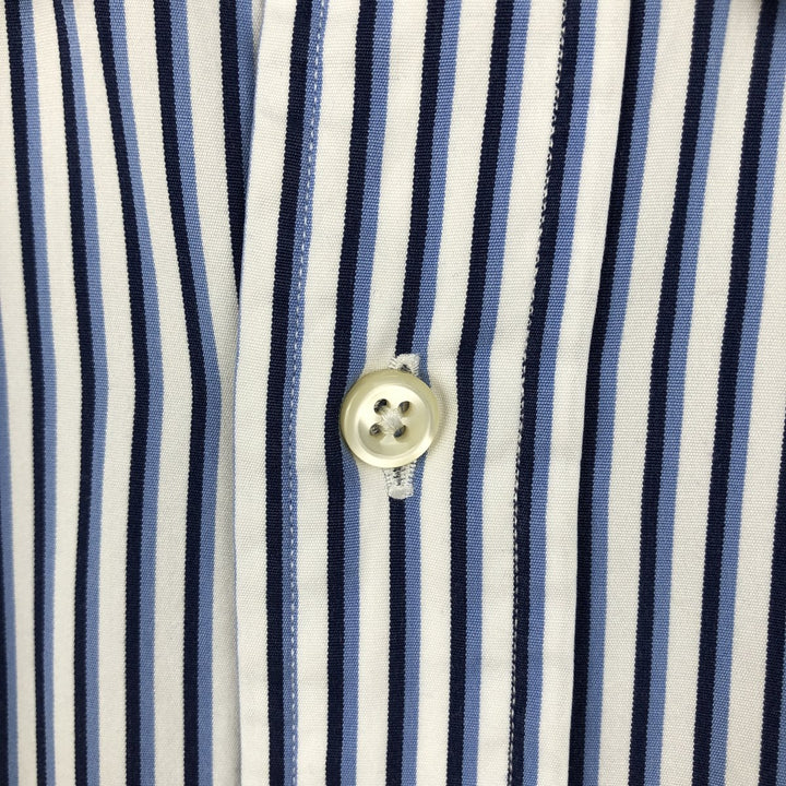 Ralph Lauren Classic Fit Multi-Stripe Long Sleeve Button-Down Striped Shirt, Men's Size L cotton white type Vintage Second Hand