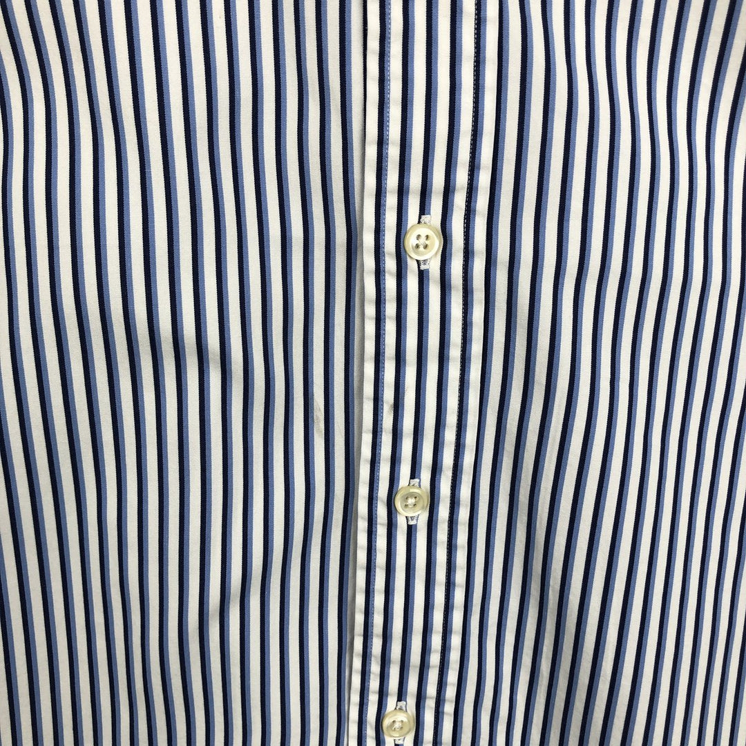 Ralph Lauren Classic Fit Multi-Stripe Long Sleeve Button-Down Striped Shirt, Men's Size L cotton white type Vintage Second Hand