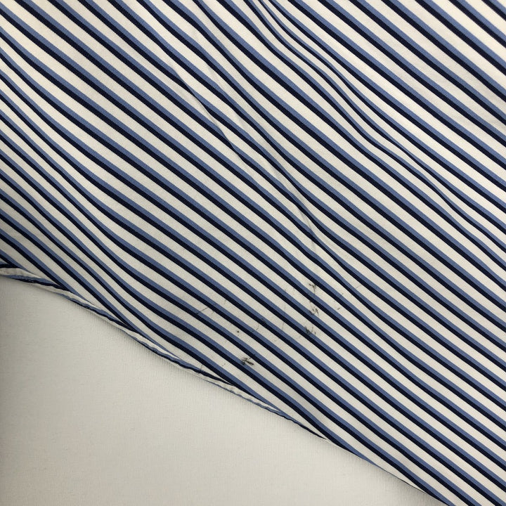 Ralph Lauren Classic Fit Multi-Stripe Long Sleeve Button-Down Striped Shirt, Men's Size L cotton white type Vintage Second Hand