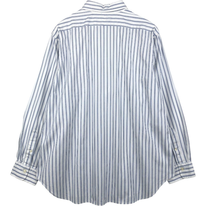 Ralph Lauren POLO by Ralph Lauren LOWELL Multi-stripe Long-Sleeve Cotton Stripe Shirt, Men's Size XL (approx.) cotton white type Vintage Second Hand