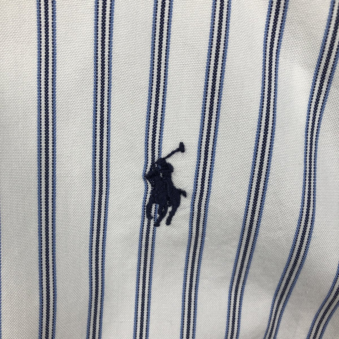 Ralph Lauren POLO by Ralph Lauren LOWELL Multi-stripe Long-Sleeve Cotton Stripe Shirt, Men's Size XL (approx.) cotton white type Vintage Second Hand
