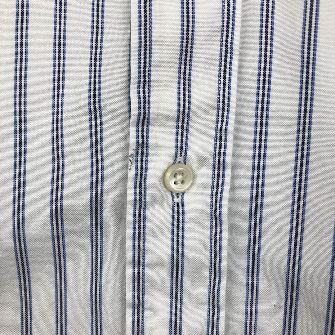 Ralph Lauren POLO by Ralph Lauren LOWELL Multi-stripe Long-Sleeve Cotton Stripe Shirt, Men's Size XL (approx.) cotton white type Vintage Second Hand