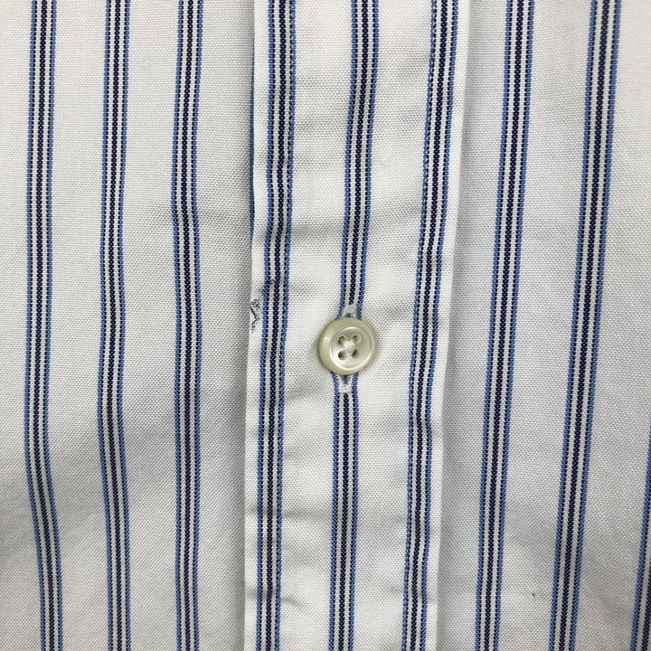 Ralph Lauren POLO by Ralph Lauren LOWELL Multi-stripe Long-Sleeve Cotton Stripe Shirt, Men's Size XL (approx.) cotton white type Vintage Second Hand