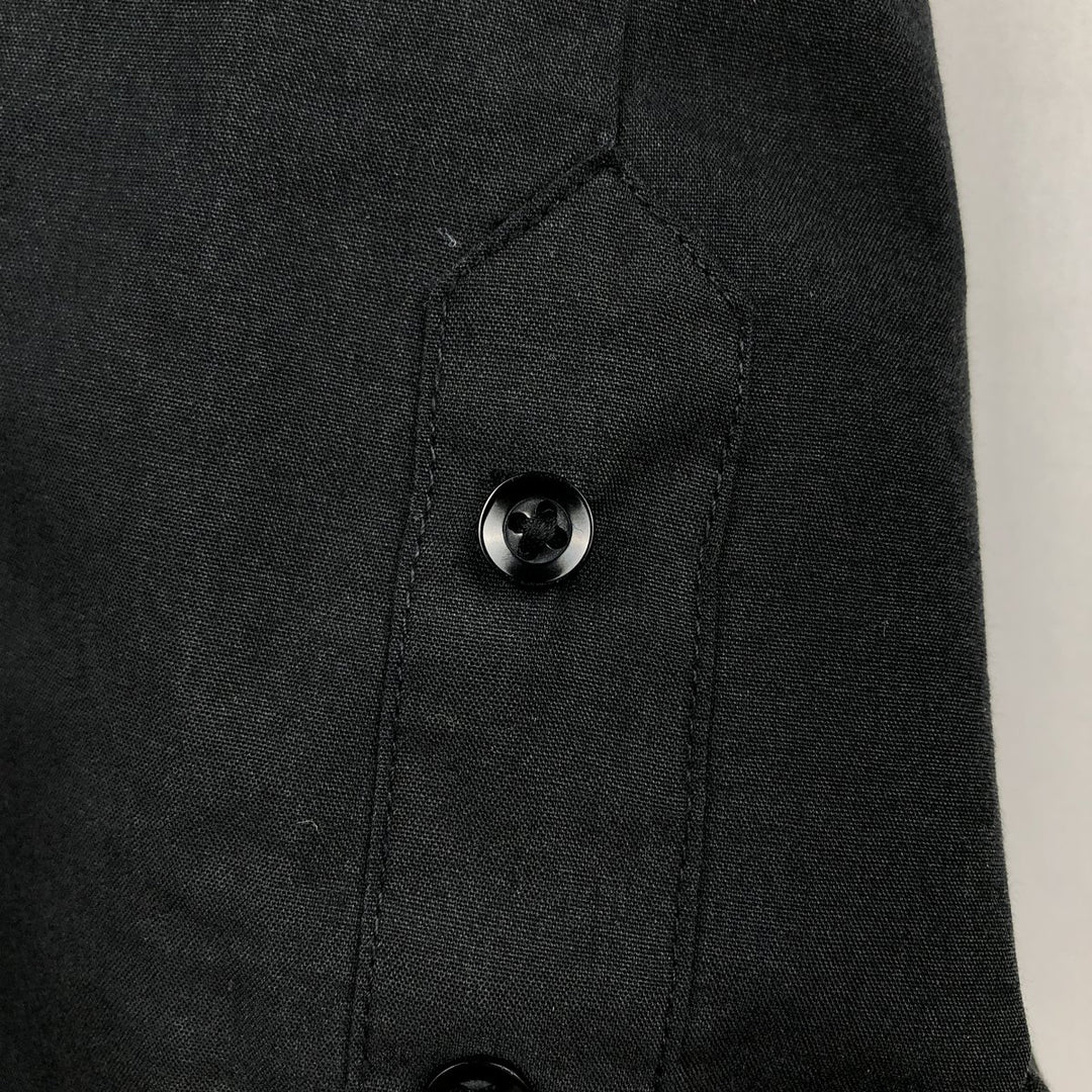 The Havanera Co. Short-Sleeve Open-Collar Mexican Shirt / Cuban Shirt / Box Shirt (Men's Size S) polyester black type Vintage Second Hand