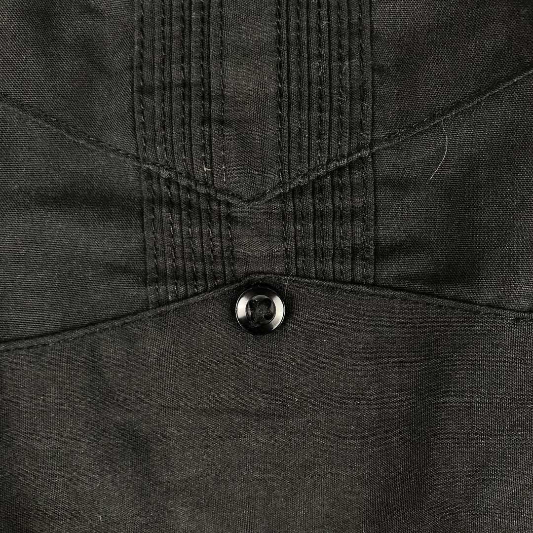 The Havanera Co. Short-Sleeve Open-Collar Mexican Shirt / Cuban Shirt / Box Shirt (Men's Size S) polyester black type Vintage Second Hand