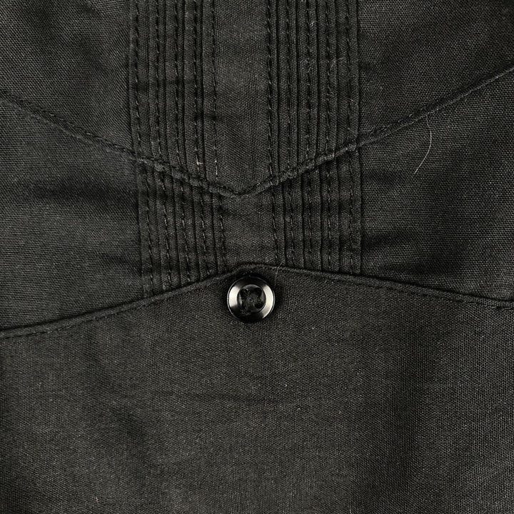 The Havanera Co. Short-Sleeve Open-Collar Mexican Shirt / Cuban Shirt / Box Shirt (Men's Size S) polyester black type Vintage Second Hand