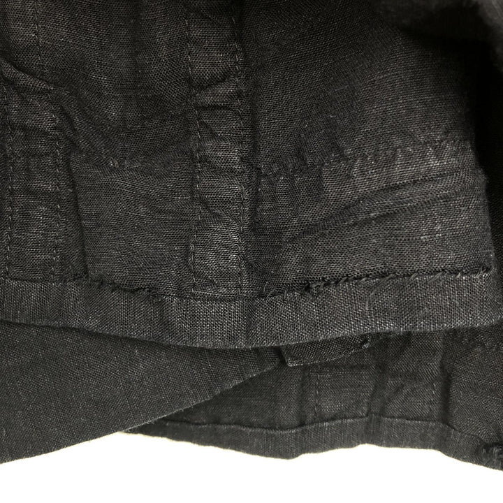 Havana Short Sleeve Open Collar Mexican Shirt Cuban Shirt Box Shirt Men's M Size linen black type Vintage Second Hand