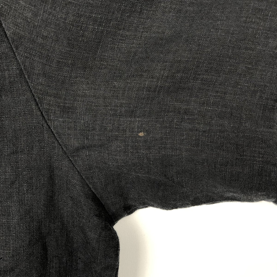 CUBAVERA Short-Sleeve Mexican Shirt, Cuban Shirt, Men's Size L (Equivalent), Boxy Shirt linen black type Vintage Second Hand