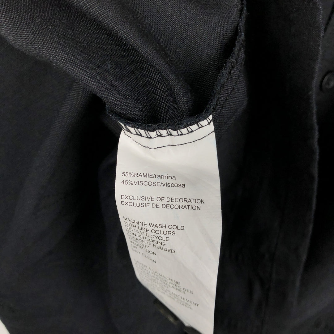 CUBAVERA Short Sleeve Mexican Shirt, Cuban Shirt, Box Shirt, Men's XXL Lamy black type Vintage Second Hand