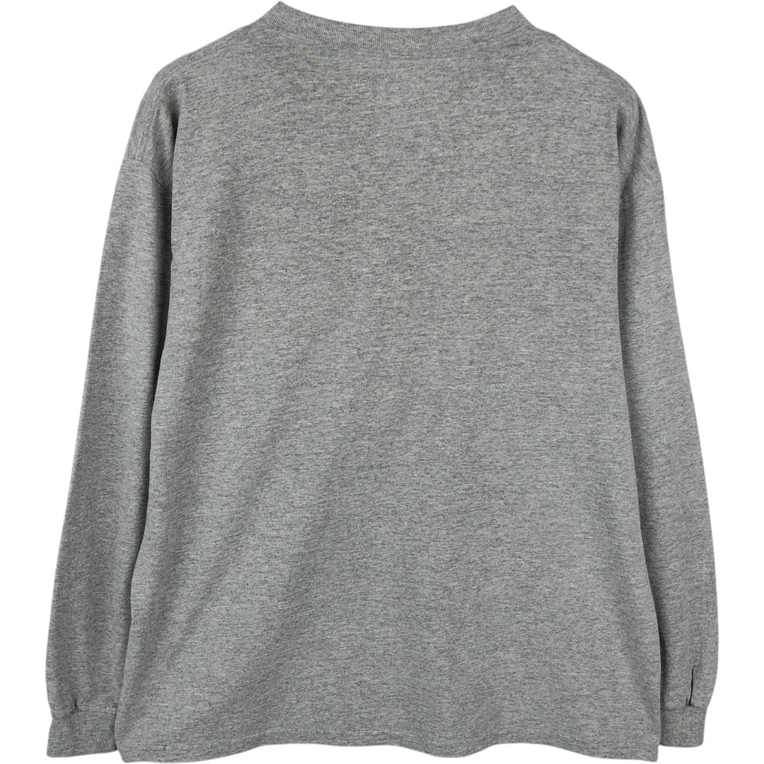 2000'S Delta Harvard College Long-Sleeve T-Shirt (Men's Size L) cotton gray type Vintage Second Hand