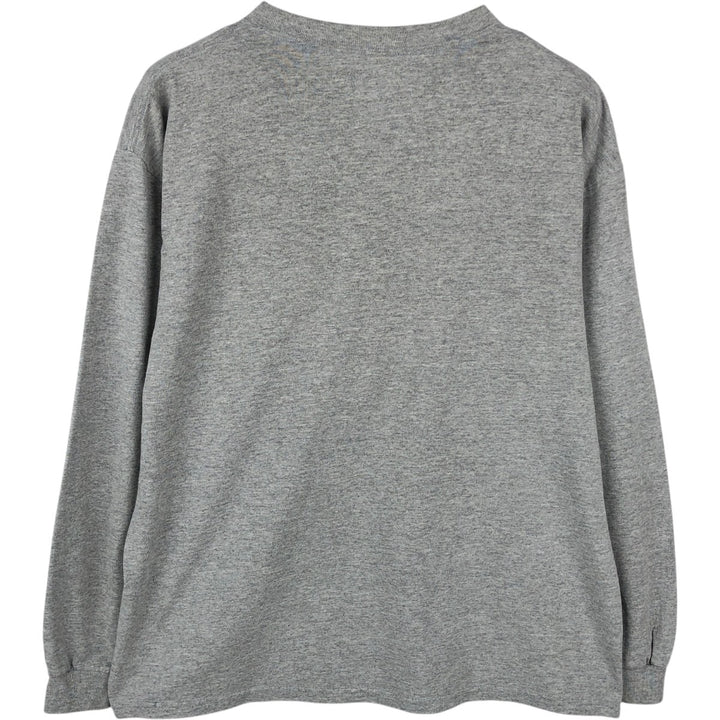2000'S Delta Harvard College Long-Sleeve T-Shirt (Men's Size L) cotton gray type Vintage Second Hand