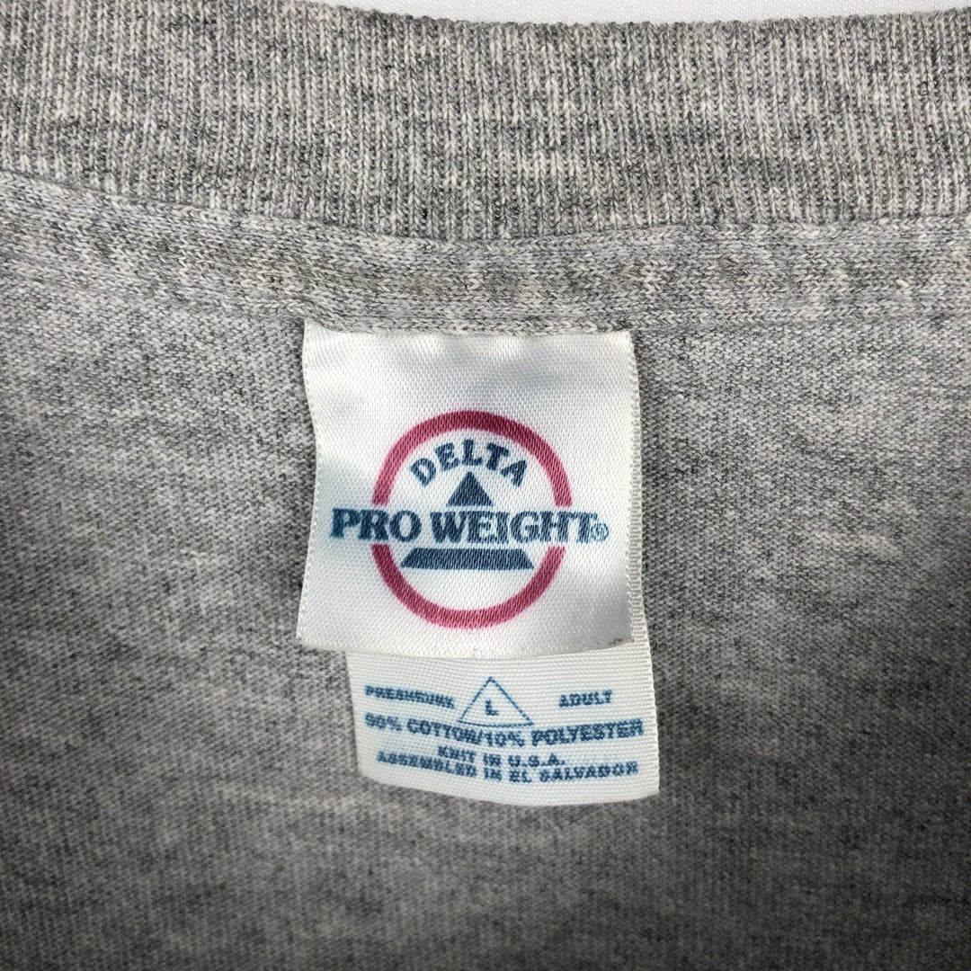 2000'S Delta Harvard College Long-Sleeve T-Shirt (Men's Size L) cotton gray type Vintage Second Hand