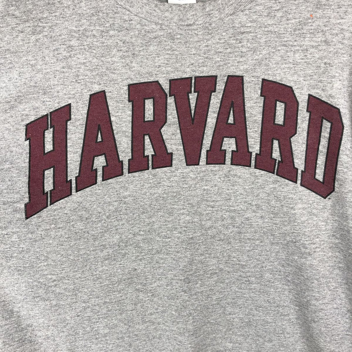 2000'S Delta Harvard College Long-Sleeve T-Shirt (Men's Size L) cotton gray type Vintage Second Hand