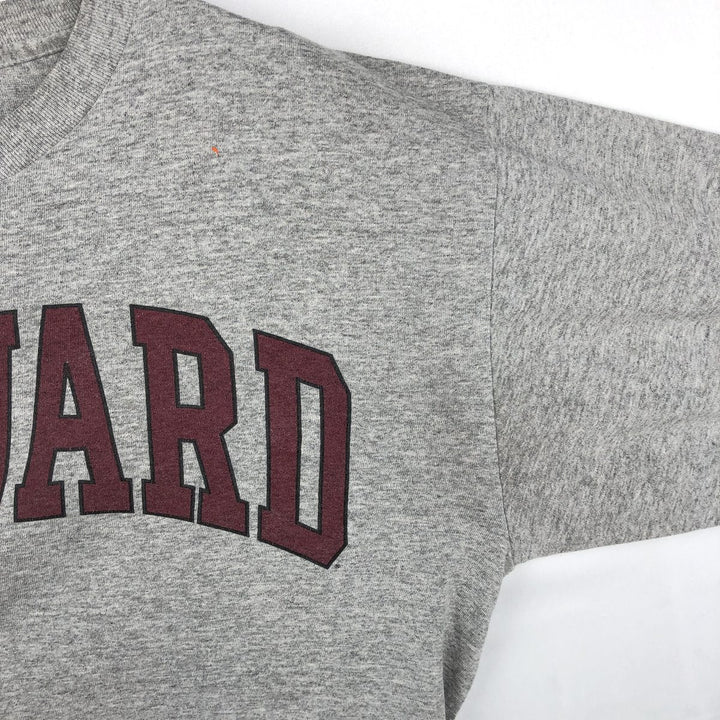 2000'S Delta Harvard College Long-Sleeve T-Shirt (Men's Size L) cotton gray type Vintage Second Hand
