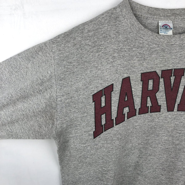 2000'S Delta Harvard College Long-Sleeve T-Shirt (Men's Size L) cotton gray type Vintage Second Hand