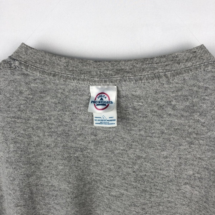 2000'S Delta Harvard College Long-Sleeve T-Shirt (Men's Size L) cotton gray type Vintage Second Hand