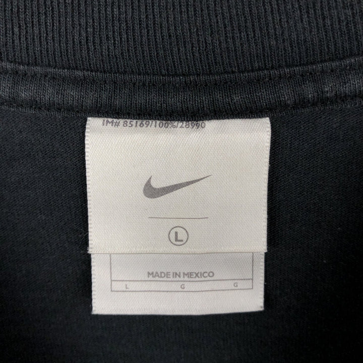 00'S Nike NIKE Long T-shirt Long T Men's L size cotton black type Vintage Second Hand