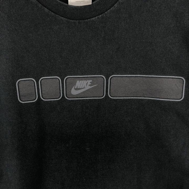 00'S Nike NIKE Long T-shirt Long T Men's L size cotton black type Vintage Second Hand
