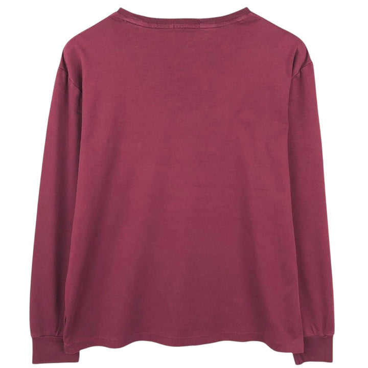 Ralph Lauren POLO RALPH LAUREN CUSTOM SLIM FIT Long-Sleeve T-Shirt (Men's Size L) cotton bordeaux Vintage Second Hand