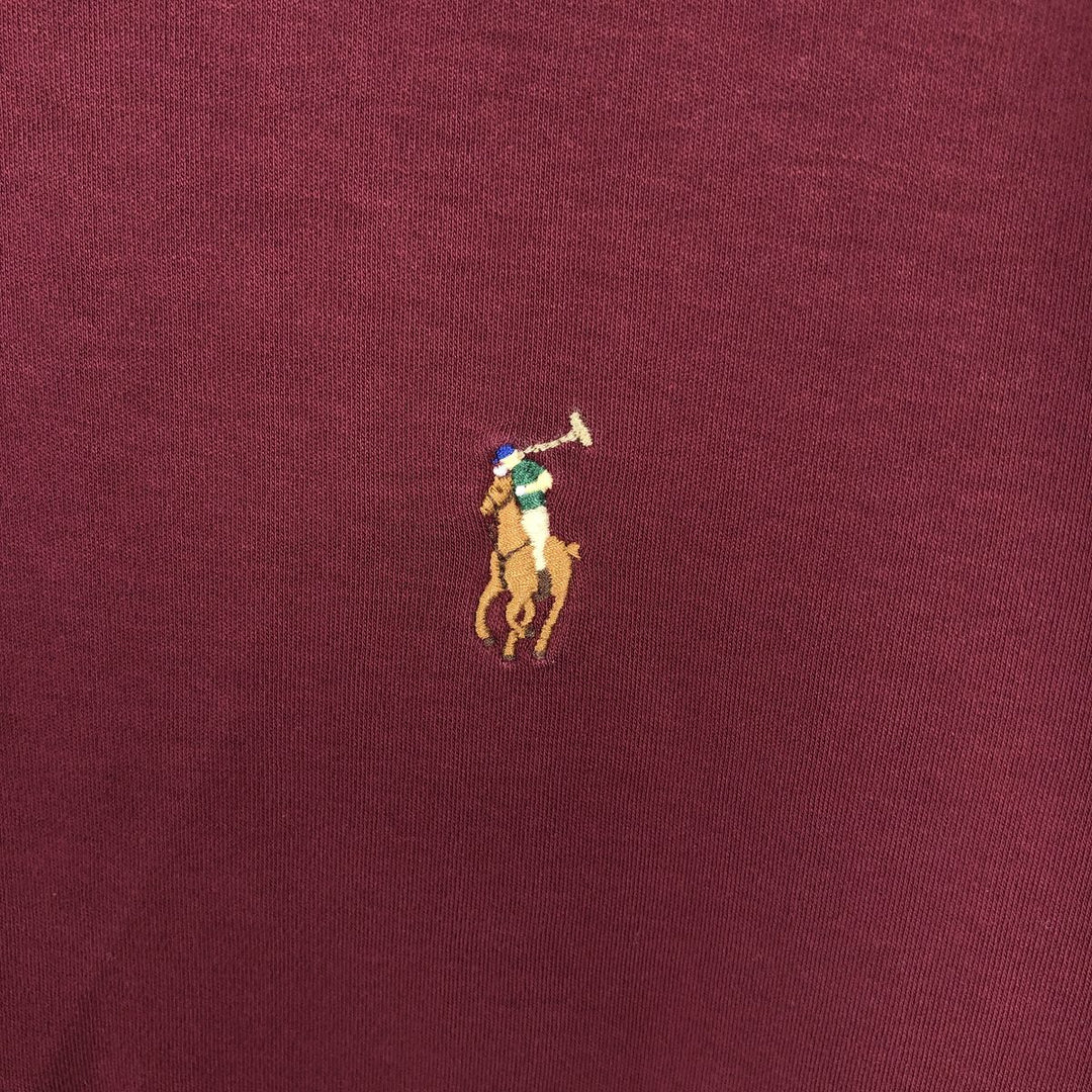 Ralph Lauren POLO RALPH LAUREN CUSTOM SLIM FIT Long-Sleeve T-Shirt (Men's Size L) cotton bordeaux Vintage Second Hand