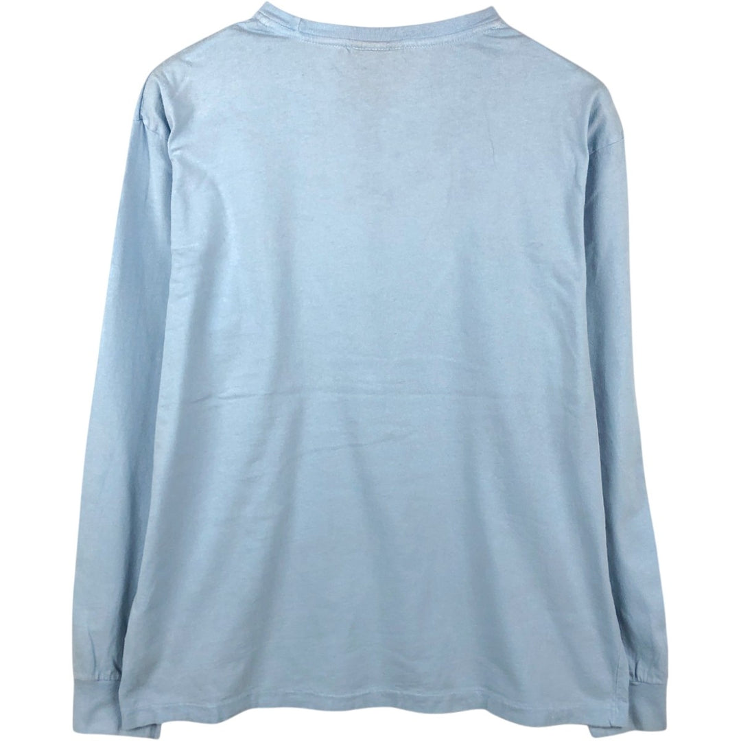 Ralph Lauren POLO by Ralph Lauren long-sleeved T-shirt, men's size M cotton Blue type light blue Vintage Second Hand