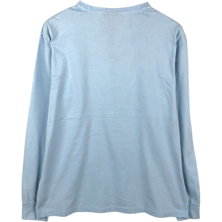Ralph Lauren POLO by Ralph Lauren long-sleeved T-shirt, men's size M cotton Blue type light blue Vintage Second Hand