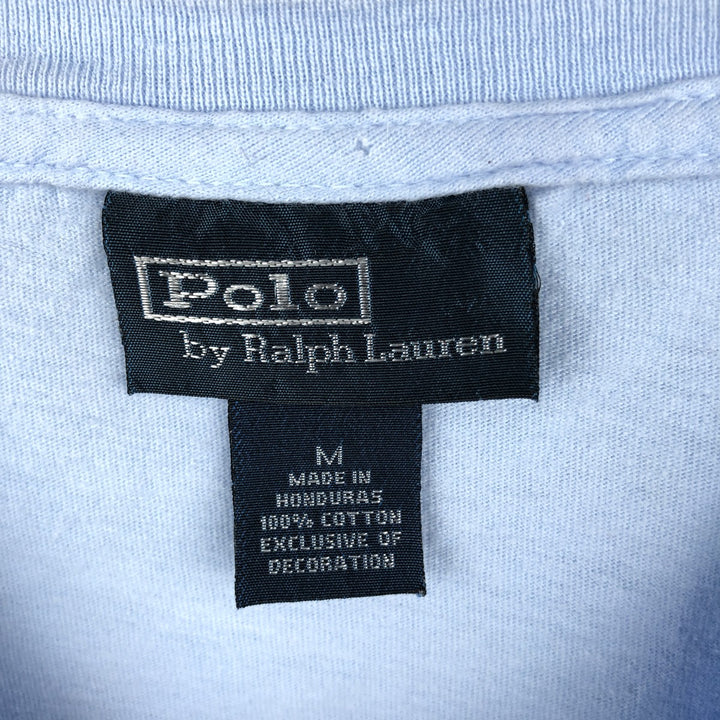Ralph Lauren POLO by Ralph Lauren long-sleeved T-shirt, men's size M cotton Blue type light blue Vintage Second Hand