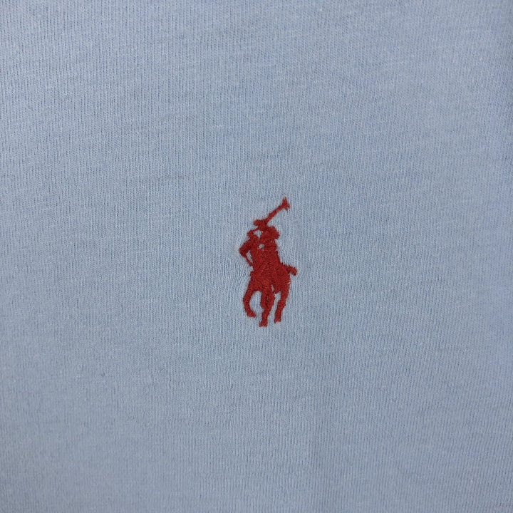 Ralph Lauren POLO by Ralph Lauren long-sleeved T-shirt, men's size M cotton Blue type light blue Vintage Second Hand