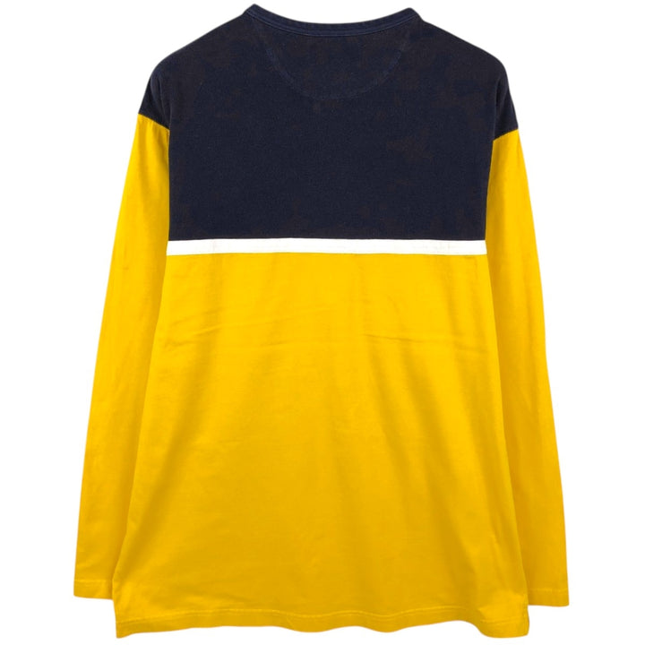 Ralph Lauren CHAPS Long-Sleeve T-Shirt (Men's Size L) cotton yellow type Vintage Second Hand