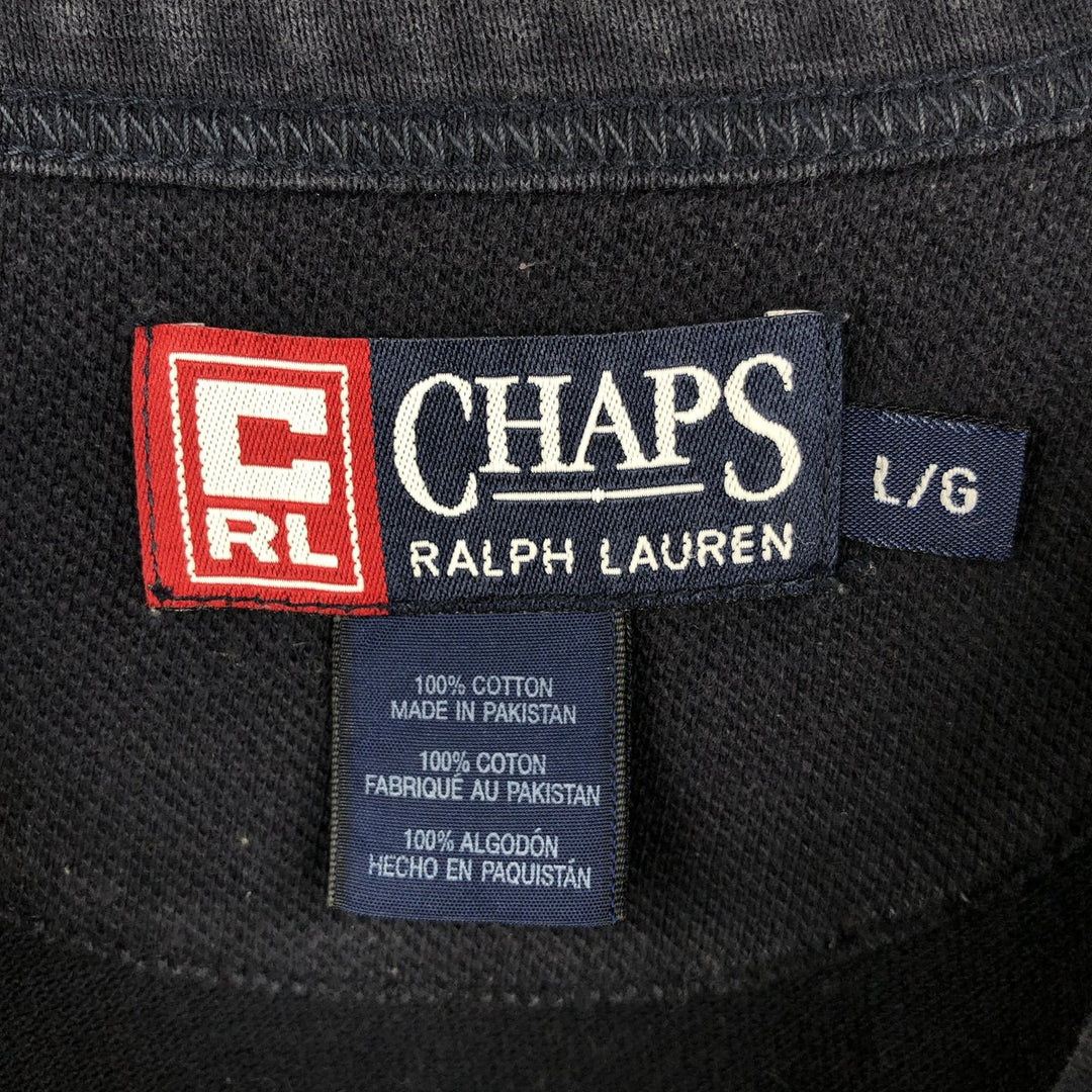 Ralph Lauren CHAPS Long-Sleeve T-Shirt (Men's Size L) cotton yellow type Vintage Second Hand
