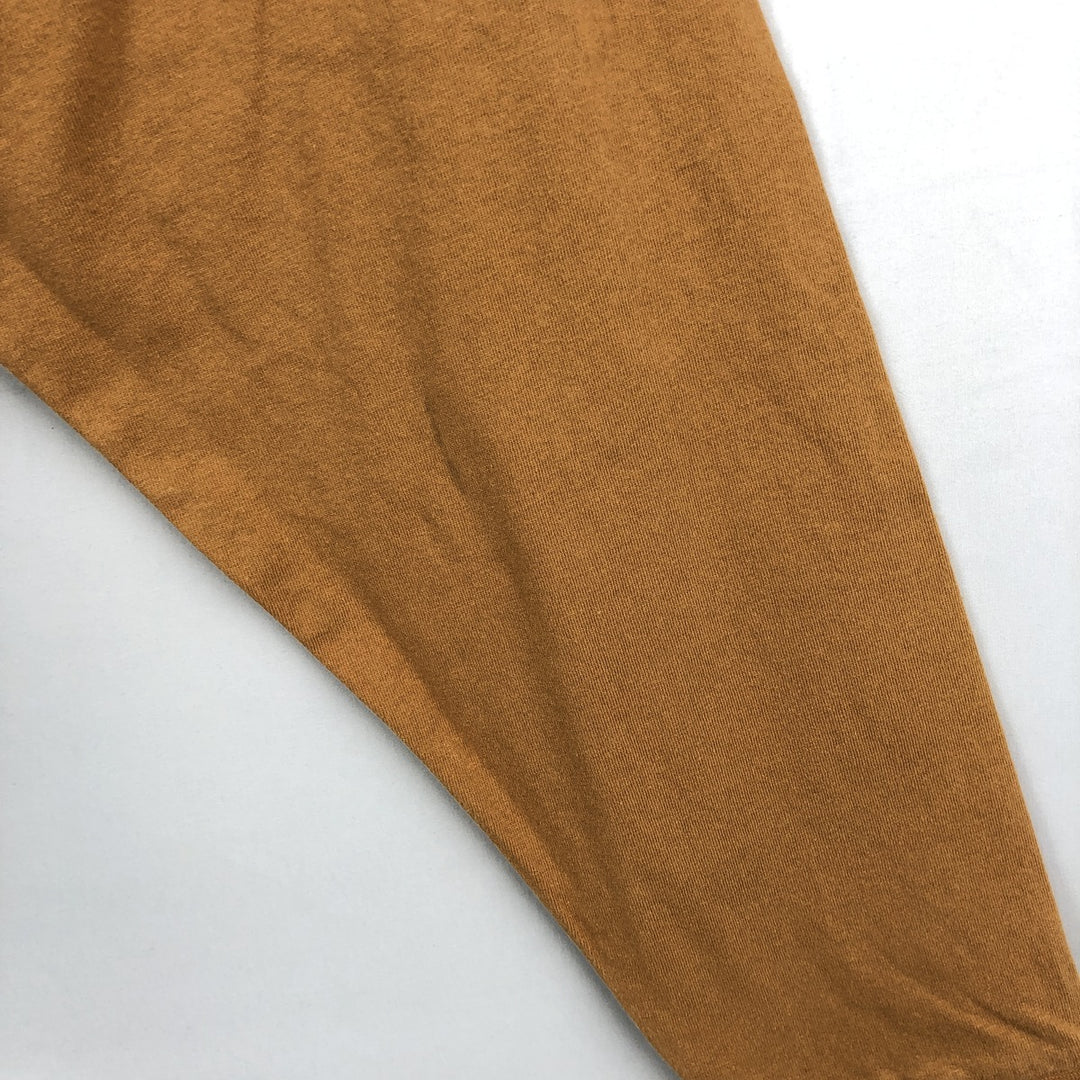 90s-00'S Timberland Two-Tone Long-Sleeve T-Shirt (Men's Size L) cotton unbleached Vintage Second Hand