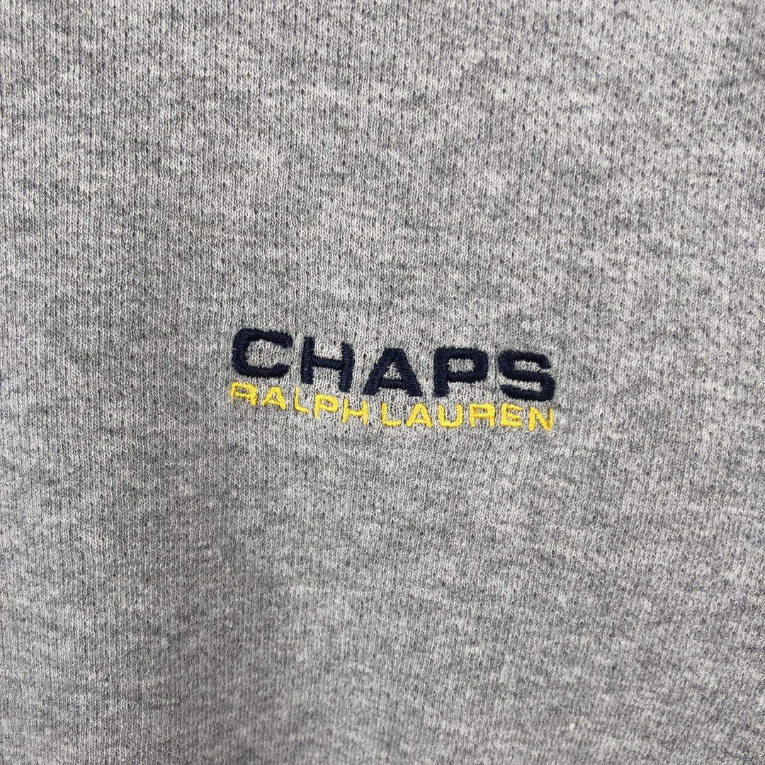 Ralph Lauren CHAPS V-neck long T-shirt, men's XL size cotton gray type Vintage Second Hand