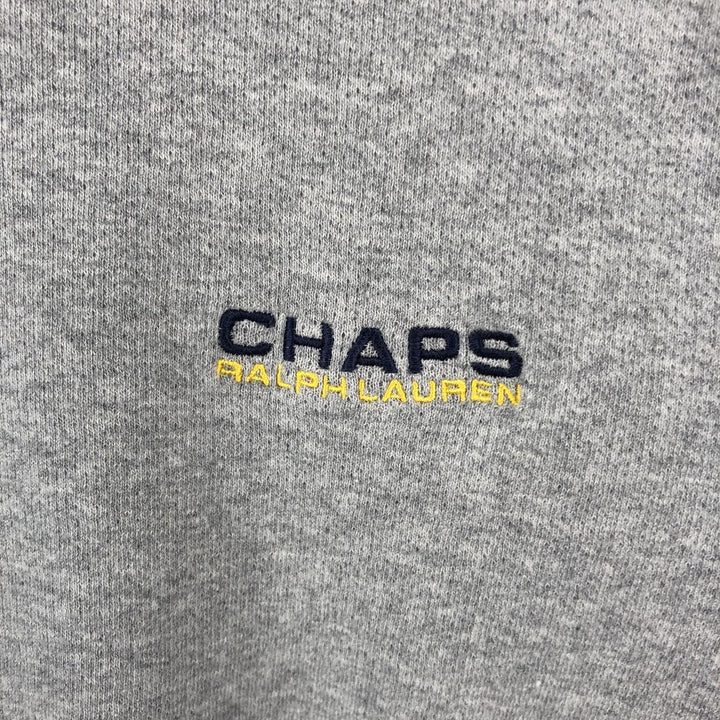 Ralph Lauren CHAPS V-neck long T-shirt, men's XL size cotton gray type Vintage Second Hand