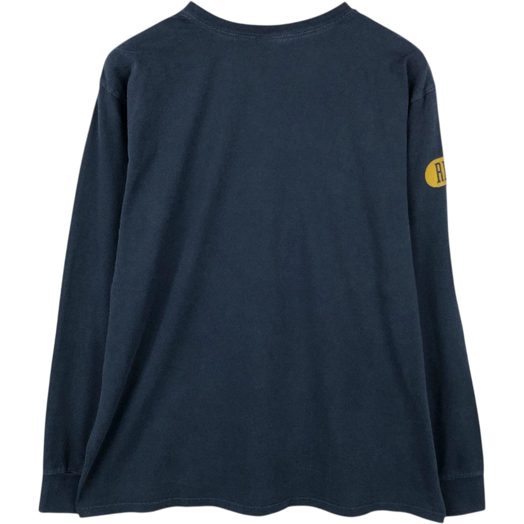 2000'S Ralph Lauren Polo Jeans Company long-sleeved T-shirt, men's size L cotton navy blue type Vintage Second Hand
