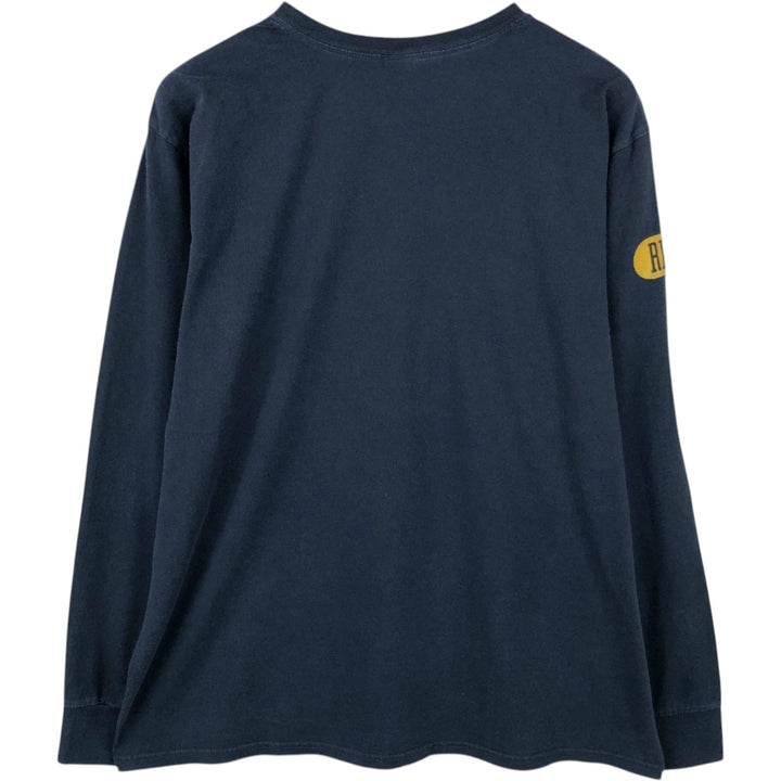 2000'S Ralph Lauren Polo Jeans Company long-sleeved T-shirt, men's size L cotton navy blue type Vintage Second Hand