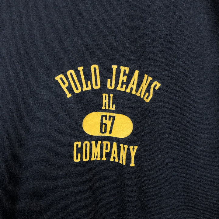 2000'S Ralph Lauren Polo Jeans Company long-sleeved T-shirt, men's size L cotton navy blue type Vintage Second Hand