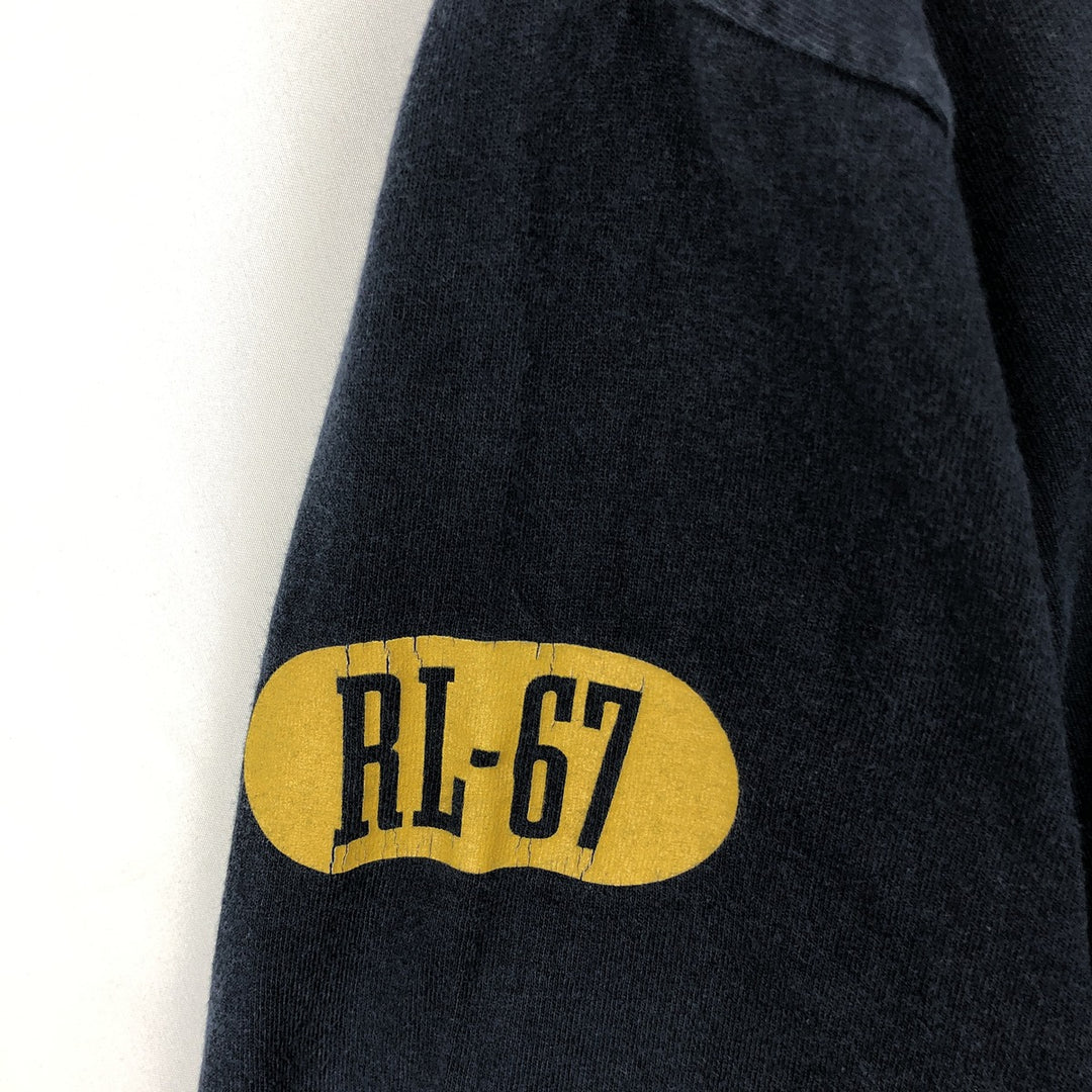 2000'S Ralph Lauren Polo Jeans Company long-sleeved T-shirt, men's size L cotton navy blue type Vintage Second Hand
