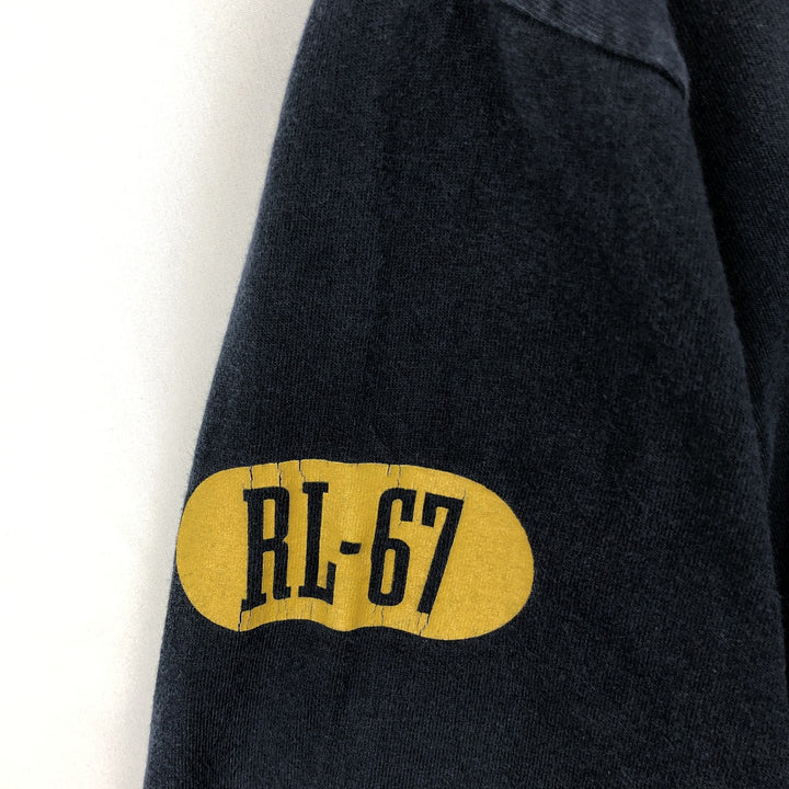 2000'S Ralph Lauren Polo Jeans Company long-sleeved T-shirt, men's size L cotton navy blue type Vintage Second Hand