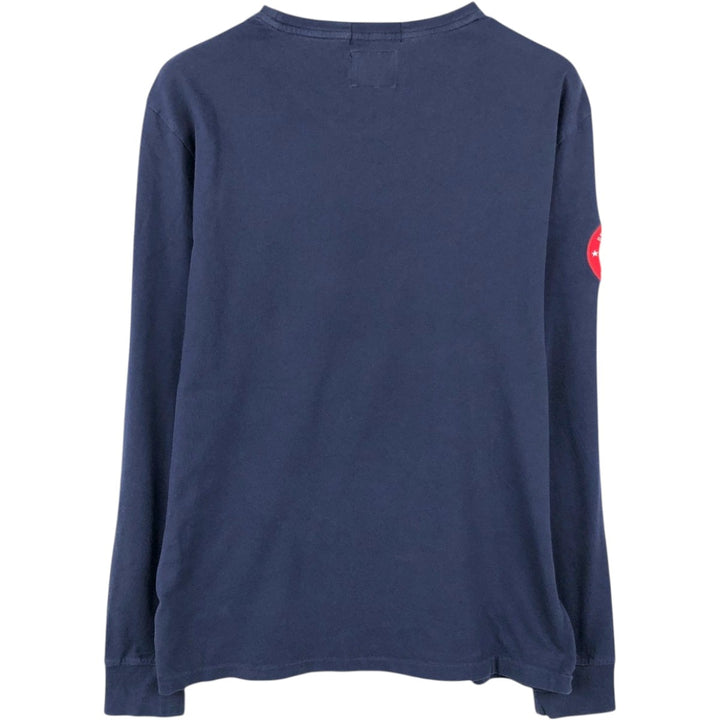 Ralph Lauren POLO RALPH LAUREN Olympic USA Team Polo Bear Long-Sleeve T-Shirt (Men's Size M) cotton navy blue type Vintage Second Hand
