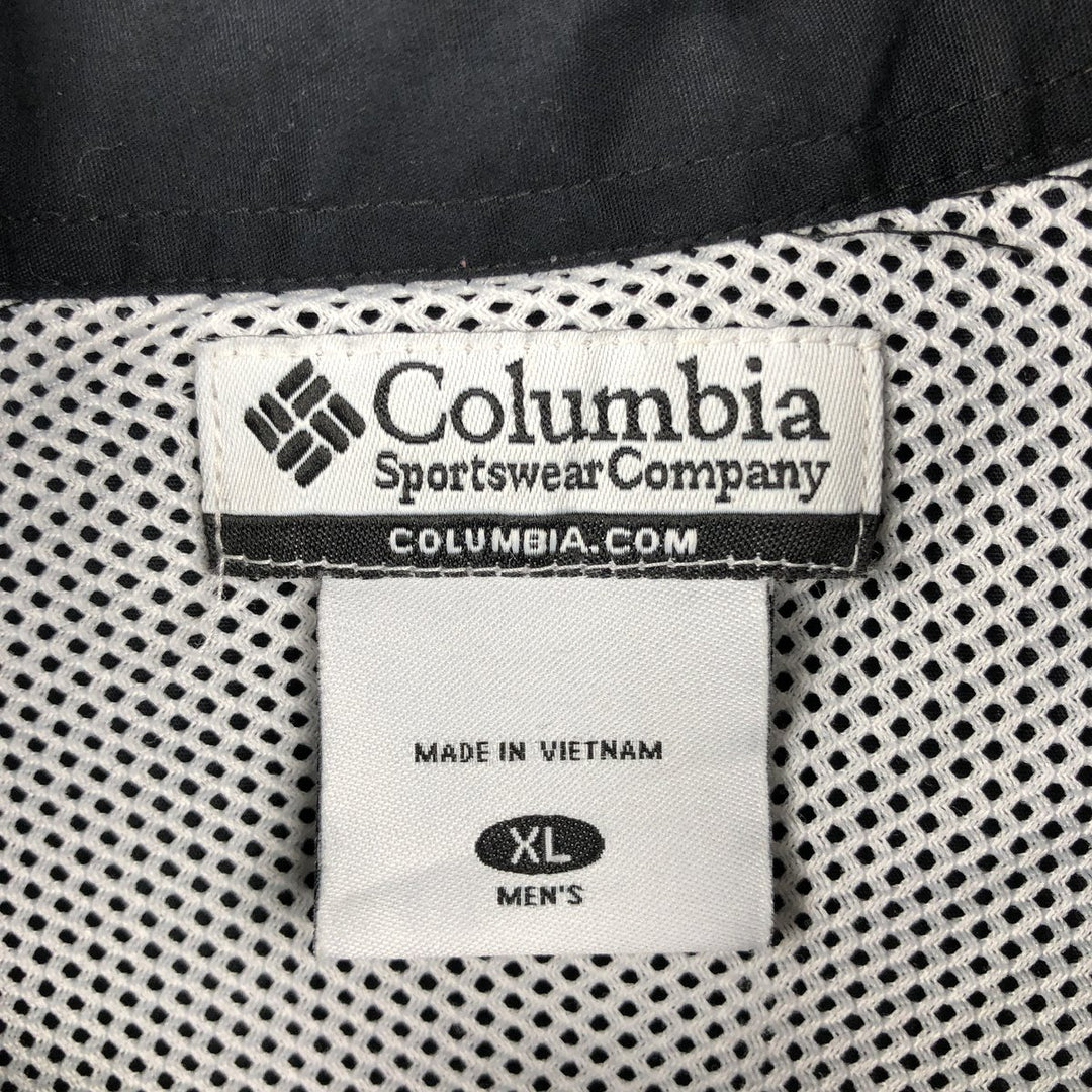 Columbia PFG OMNI-SHADE Omni-Shade Short-Sleeve Fishing Shirt with Concealed Button-Down, Men's Size XL (approx.) cotton black type Vintage Second Hand