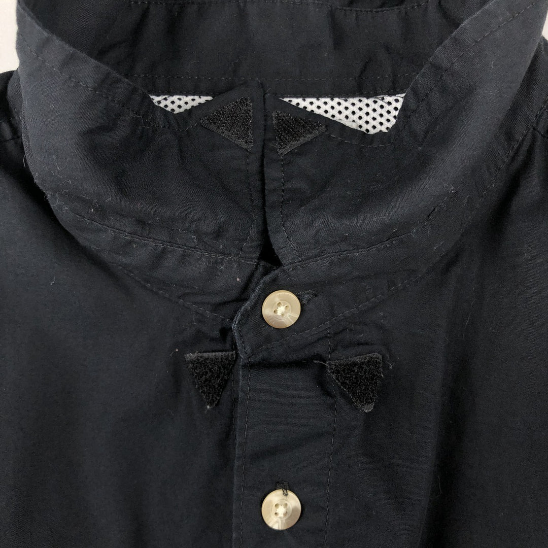Columbia PFG OMNI-SHADE Omni-Shade Short-Sleeve Fishing Shirt with Concealed Button-Down, Men's Size XL (approx.) cotton black type Vintage Second Hand